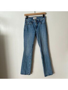 Abercrombie & Fitch Low Rise Bootcut Jeans Women's Size 24/00 Long